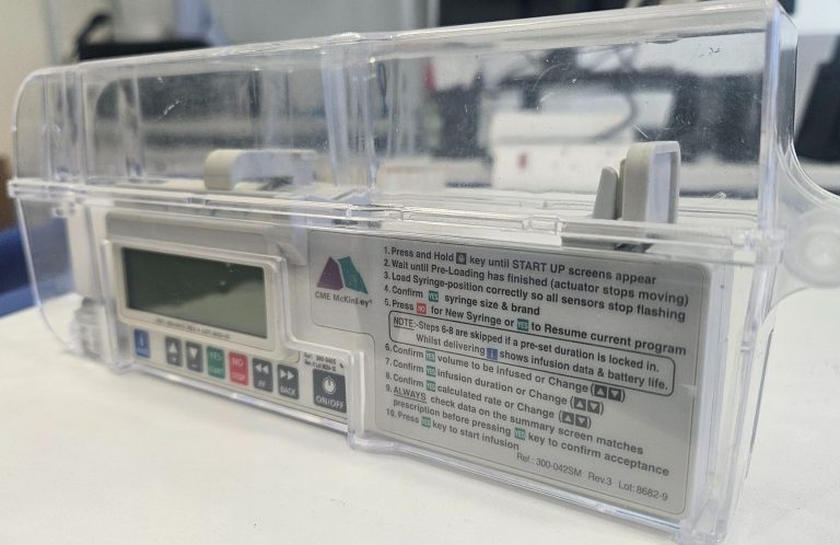 Blood Glucose Monitoring and Insulin Administration Medical instruments including a stethoscope and pen-like devices on a light background.